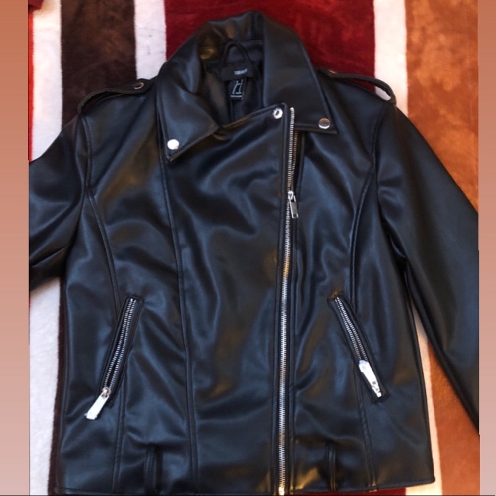 Faux Leather Moto Jacket